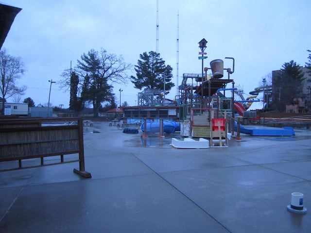 view of community with a playground