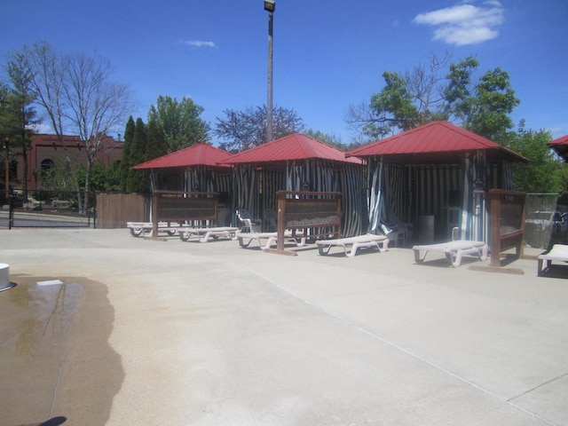 view of property's community with a gazebo