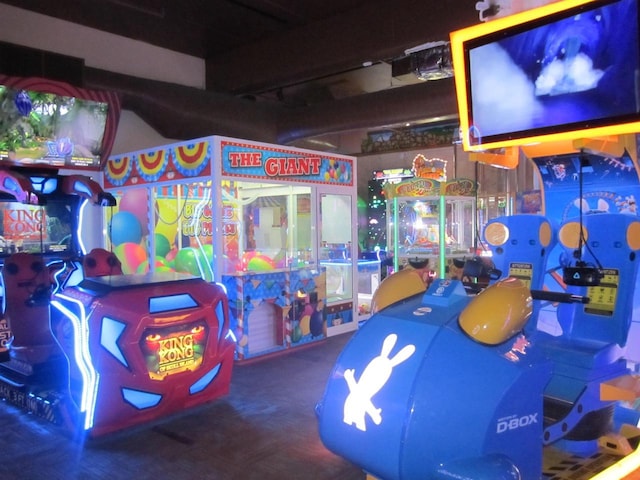 playroom with carpet floors