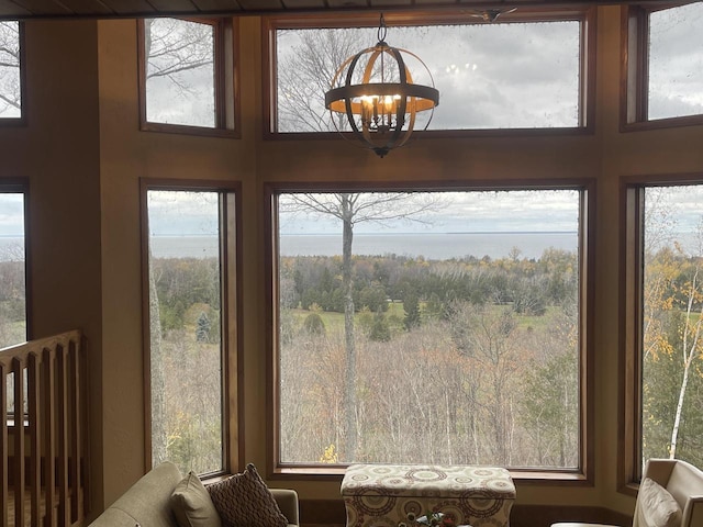 details featuring a notable chandelier