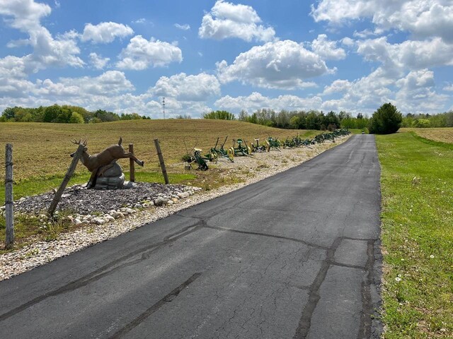 view of road featuring a rural view