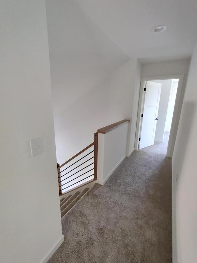 485 Chapman Farm Blvd, Mukwonago, WI 53149 - hall featuring carpet, baseboards, and an upstairs landing