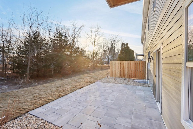 view of patio with fence