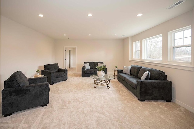 view of carpeted living room