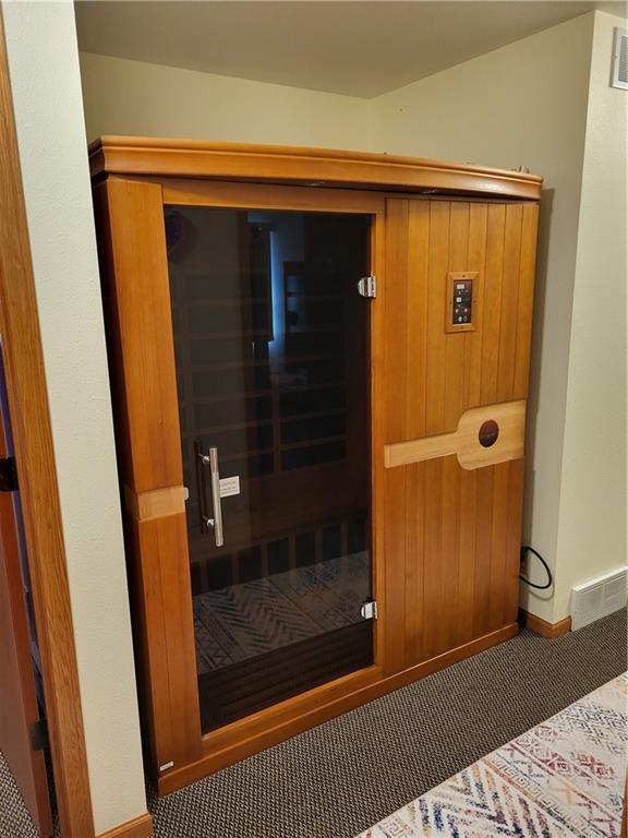 interior space featuring carpet flooring