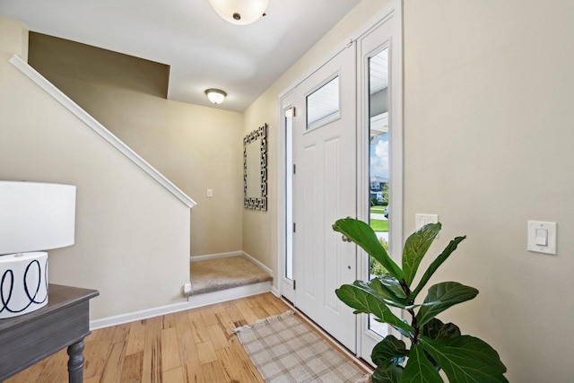 foyer featuring light hardwood / wood-style flooring