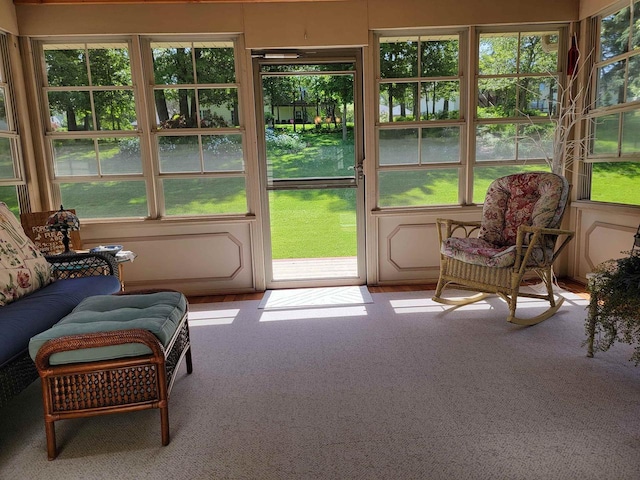 view of sunroom