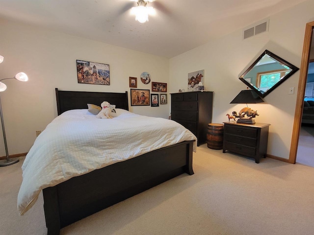 view of carpeted bedroom