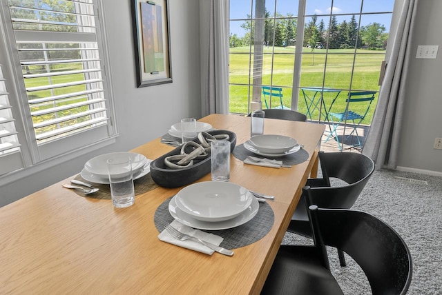 dining room featuring plenty of natural light