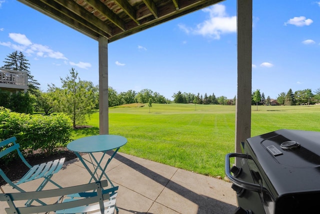 view of patio / terrace featuring a grill