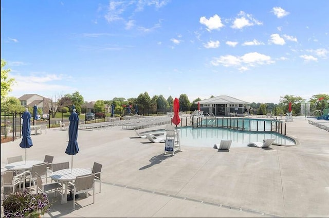 view of pool with a patio