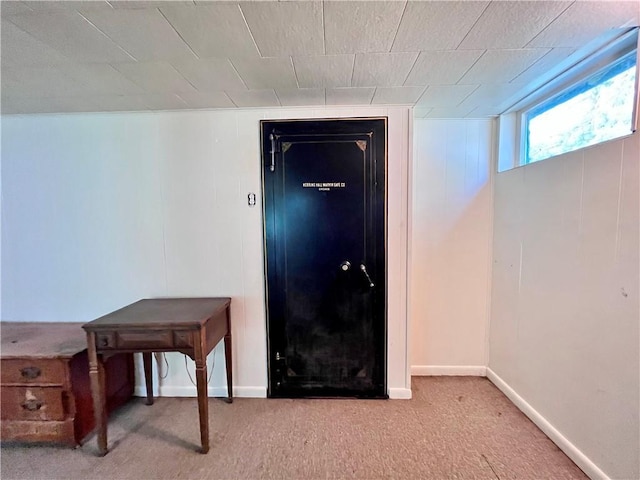 interior space featuring carpet floors