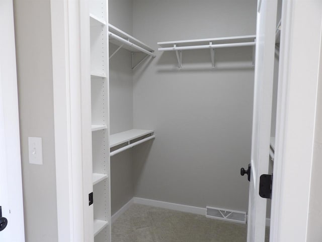 spacious closet with carpet flooring