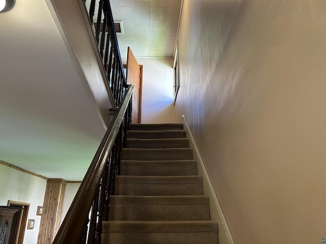 157 E 2nd St, Glidden, WI 54527 - stairs featuring ornamental molding