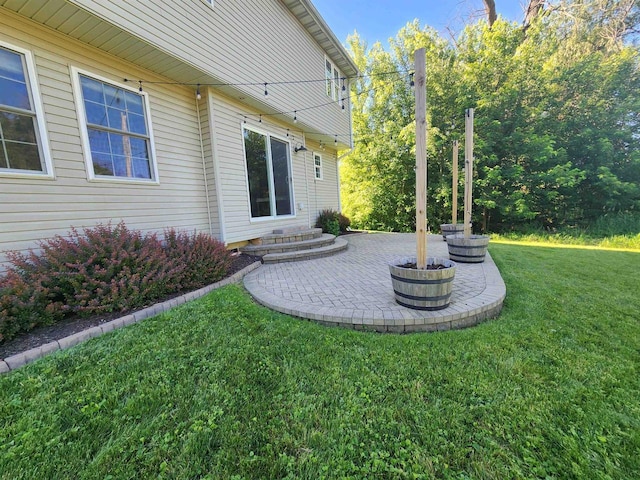 view of yard with a patio area