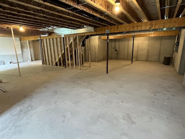 view of basement