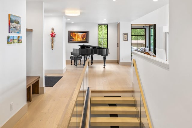 interior space with wood-type flooring