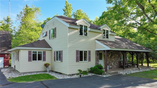 exterior space featuring covered porch