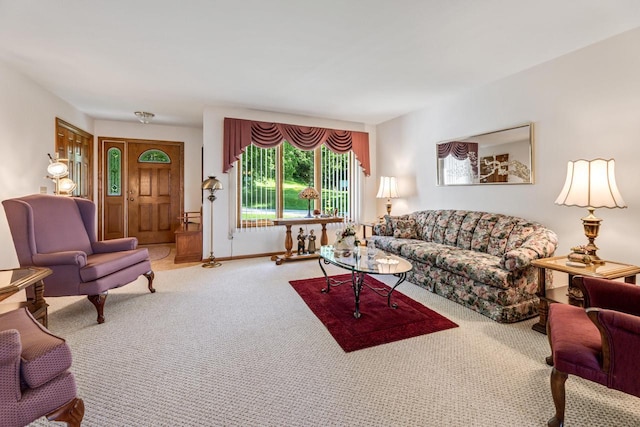 view of carpeted living room