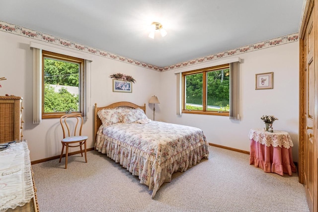 view of carpeted bedroom