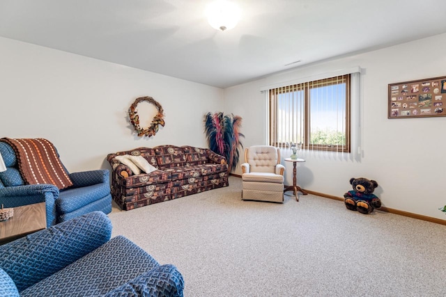 view of carpeted living room