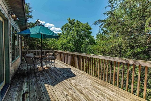 view of wooden deck