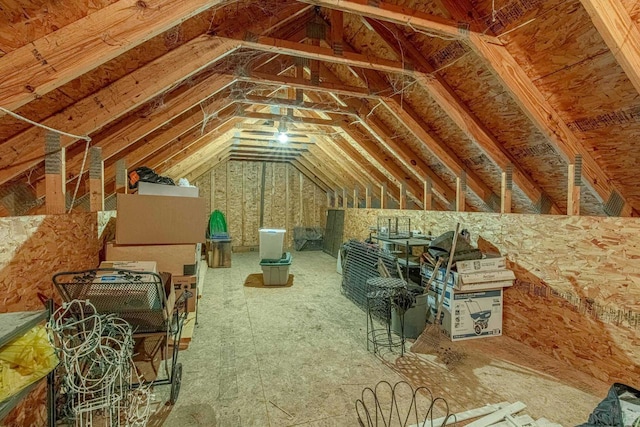 view of attic