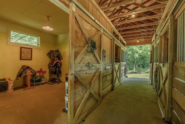 view of horse barn