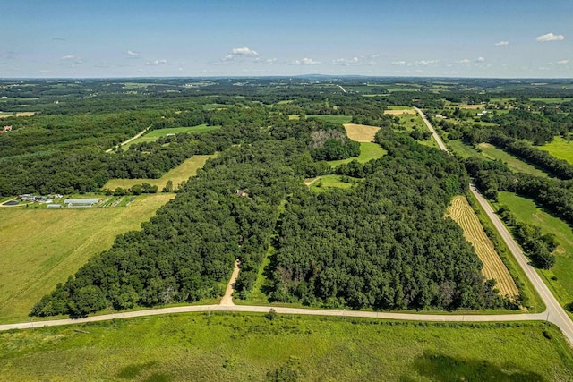 aerial view featuring a rural view