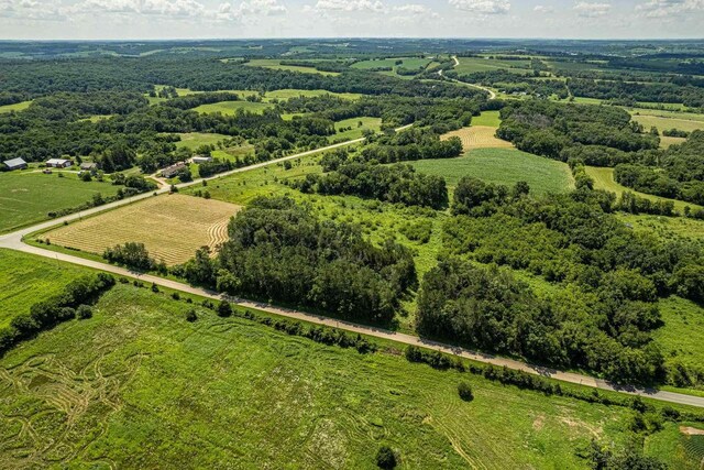 drone / aerial view featuring a rural view