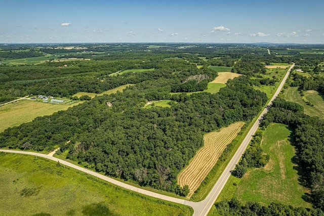 bird's eye view with a rural view