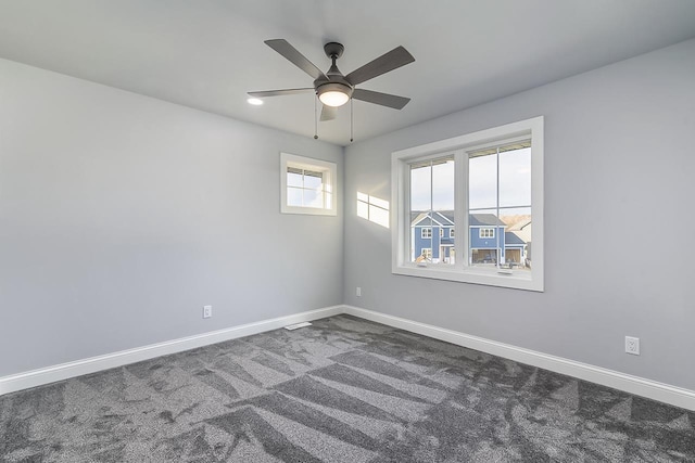 1421 Greenleaf Ct, Sun Prairie, WI 53590 - carpeted spare room featuring ceiling fan and baseboards