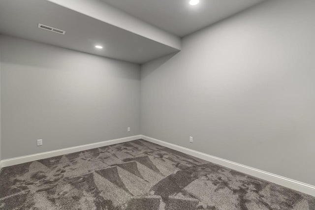 1421 Greenleaf Ct, Sun Prairie, WI 53590 - empty room with recessed lighting, dark carpet, and baseboards