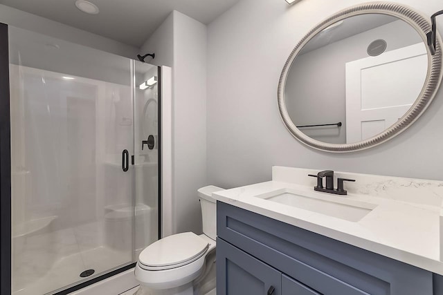 1421 Greenleaf Ct, Sun Prairie, WI 53590 - full bathroom with a stall shower, toilet, and vanity