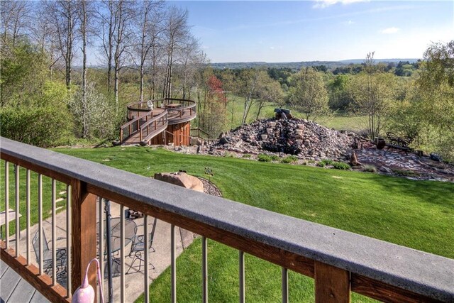 177 Monte Carlo Dr, Eau Claire, WI 54703 - balcony featuring a wooded view