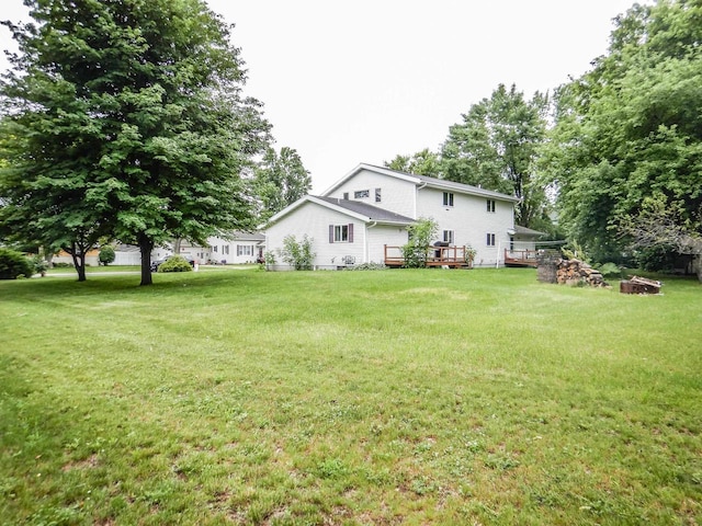 441 Washington St, Oconto, WI 54153 - view of yard with a deck