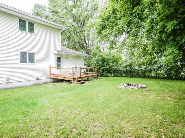 441 Washington St, Oconto, WI 54153 - view of yard with a deck