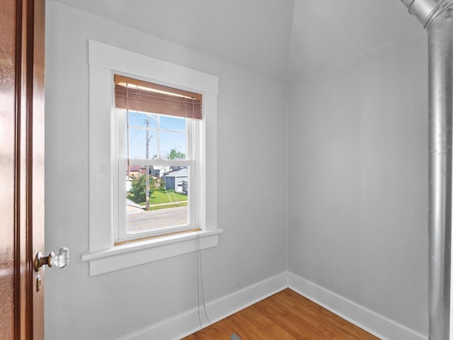 spare room featuring hardwood / wood-style floors