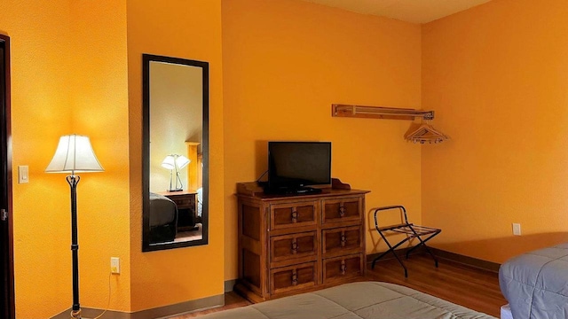 bedroom featuring light hardwood / wood-style flooring