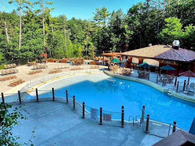 view of pool with a patio area