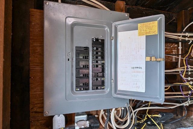 utility room featuring electric panel