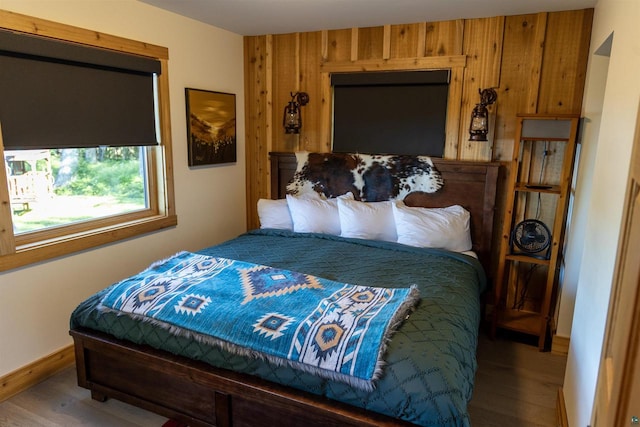 bedroom featuring hardwood / wood-style floors