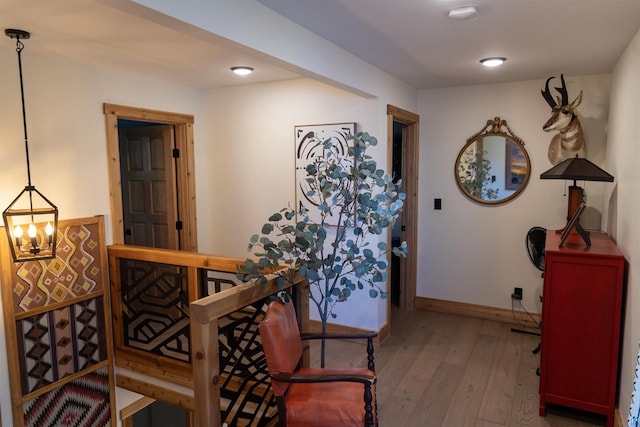 entrance foyer featuring hardwood / wood-style flooring