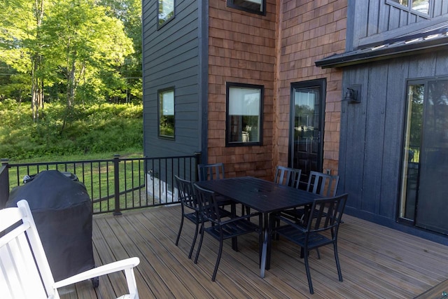 deck with grilling area