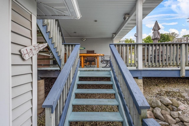 view of stairs