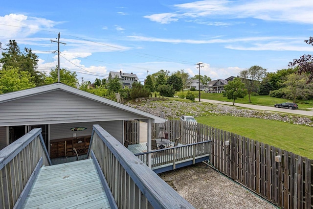 view of wooden deck