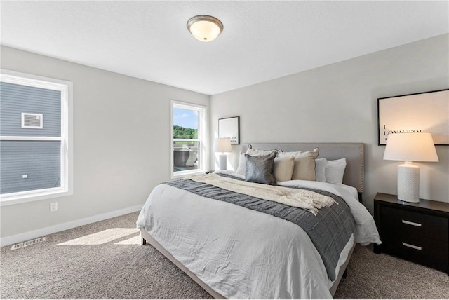 view of carpeted bedroom