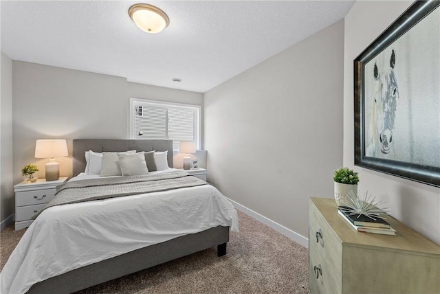 bedroom featuring light carpet