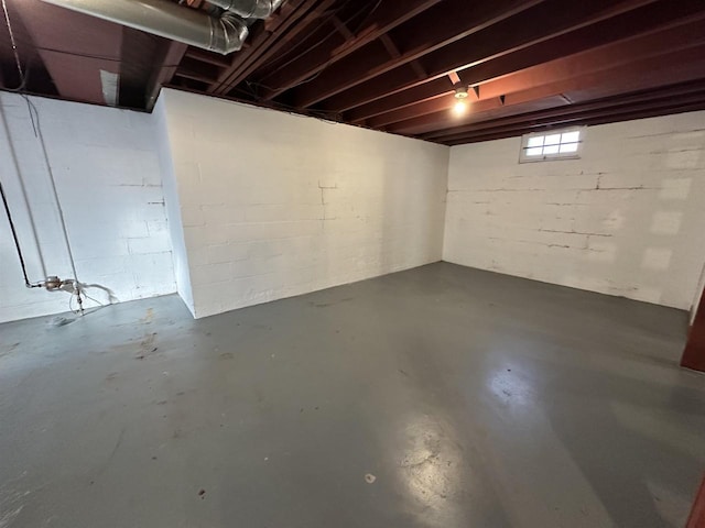 view of basement