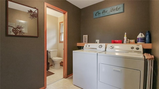 washroom featuring separate washer and dryer